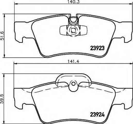 Задні дискові колодки 8DB355011421 HELLA