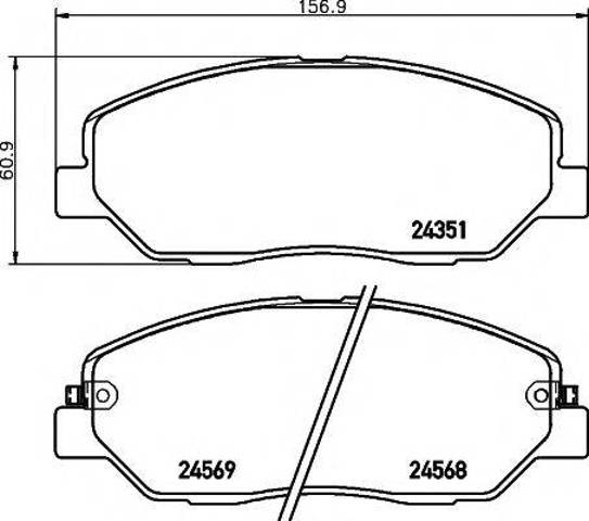 Тормозні колодки 8DB355012371 HELLA