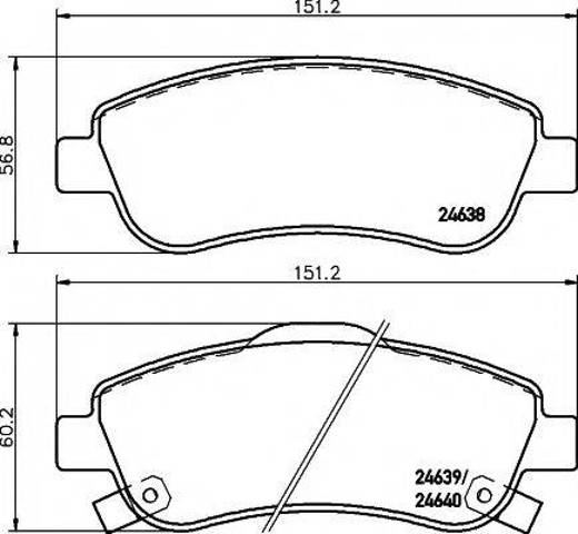 Тормозні колодки 8DB355013611 HELLA