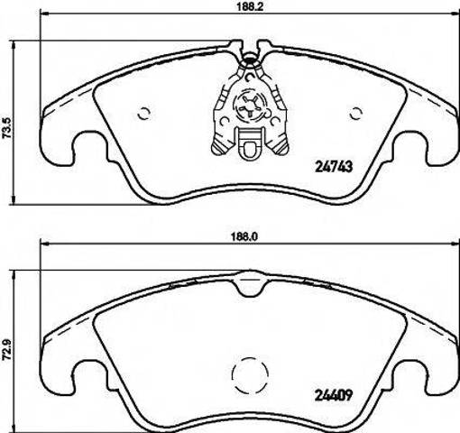 Гальмівні колодки 8DB355013751 HELLA