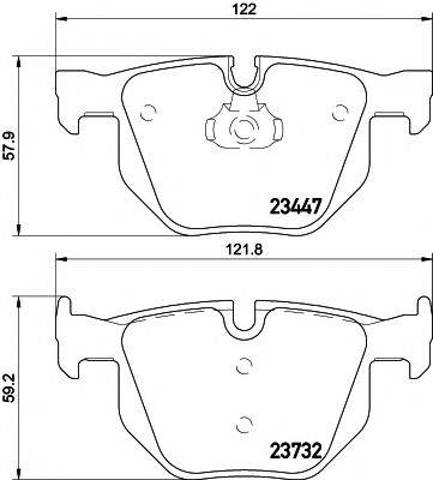 Задні дискові колодки 8DB355013941 HELLA