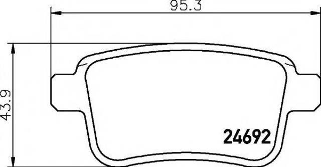 Комплект задніх колодок 8DB355013971 HELLA