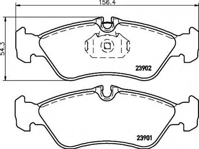 Задні колодки 8DB355014401 HELLA