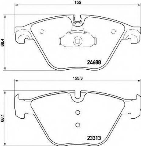 Колодки передні 8DB355015261 HELLA