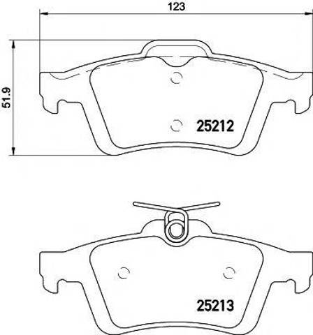 Задні дискові колодки 8DB355015761 HELLA
