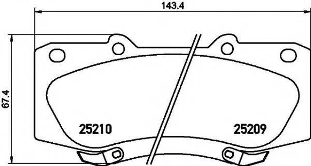 Передні гальмівні колодки 8DB355015821 HELLA