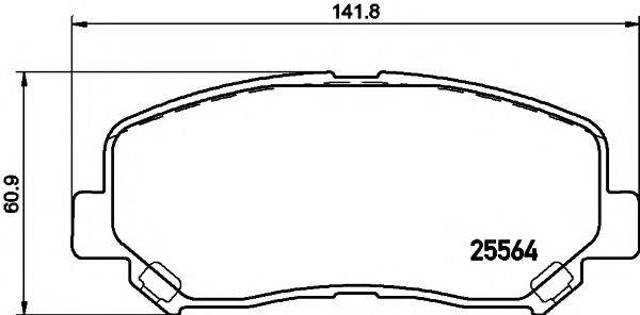 Колодки гальмівні дискові комплект 8DB355020511 HELLA