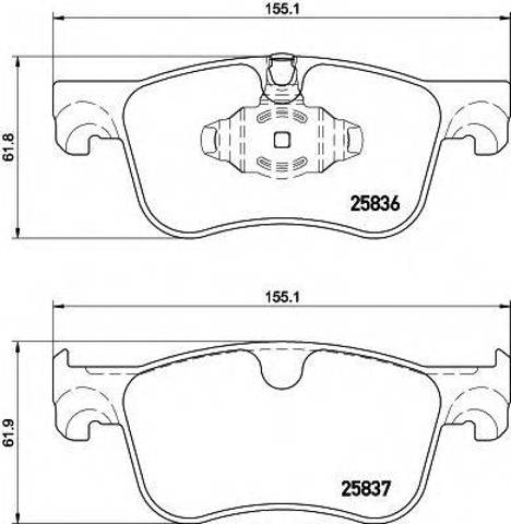 Колодки гальмівні передні, дискові 8DB355020931 HELLA