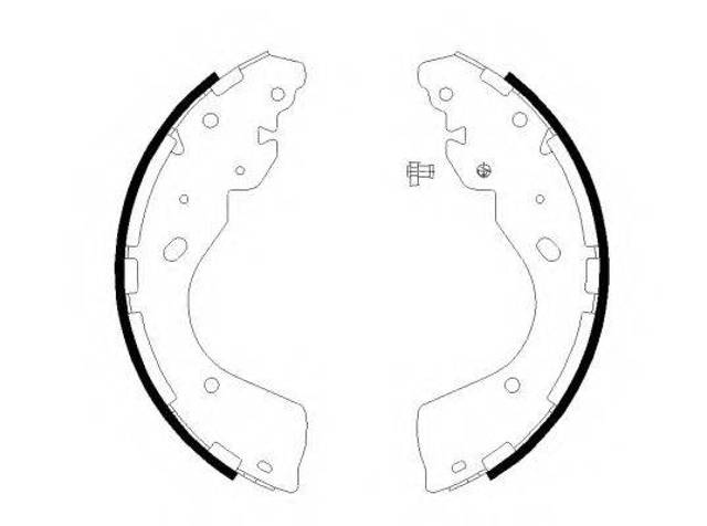 Колодки гальмові задні, барабанні 8DB355022241 HELLA