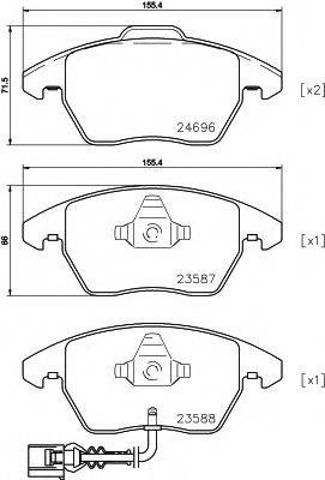 Колодки гальмівні дискові комплект 8DB355023161 HELLA