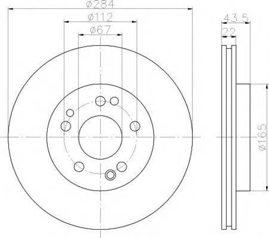 Гальмо дискове переднє 8DD355100941 HELLA