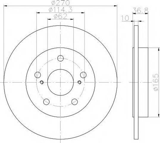 Диск заднього гальма 8DD355118971 HELLA