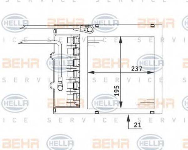 Радіатор обігрівача 8FH351311151 HELLA