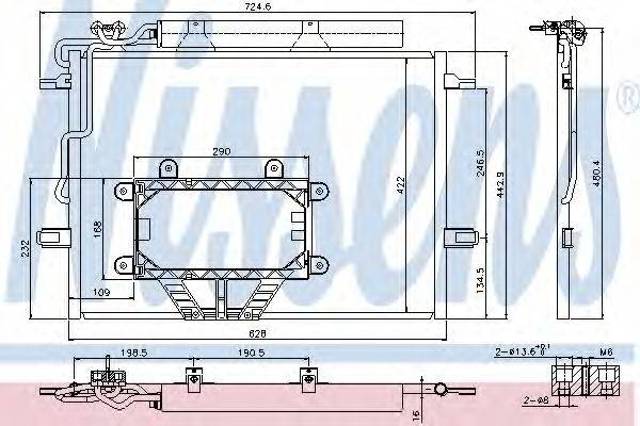 Трубопроводи і радіатор кондиціонера 940325 NISSENS