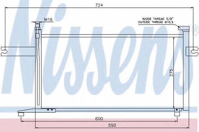Радіатор кондиціонера 94498 NISSENS