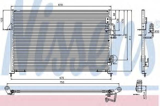 Конденсатор кондиціонера 94808 NISSENS
