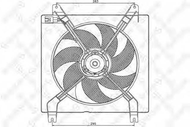 Вентилятор, охлаждение двигателя 96553242