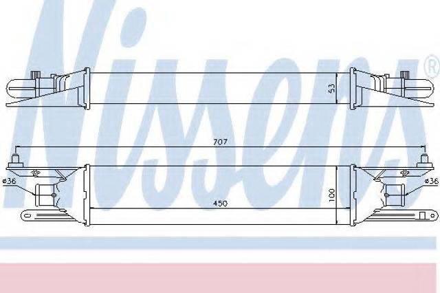 Охолоджувач наддувочного повітря 96604 NISSENS