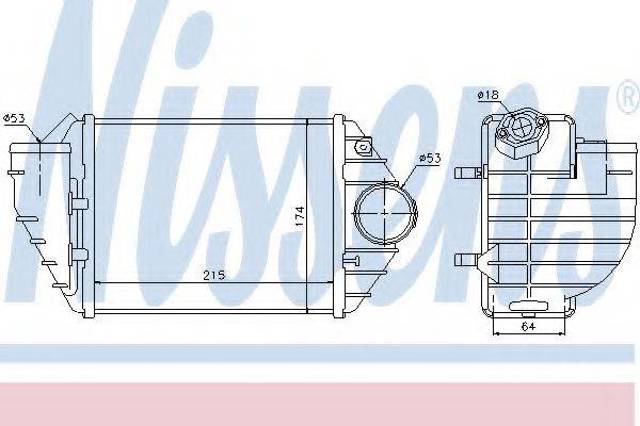 Охолоджувач наддувочного повітря 96690 NISSENS