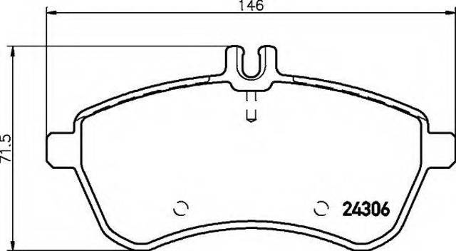 Колодки передні A0074205720 MERCEDES
