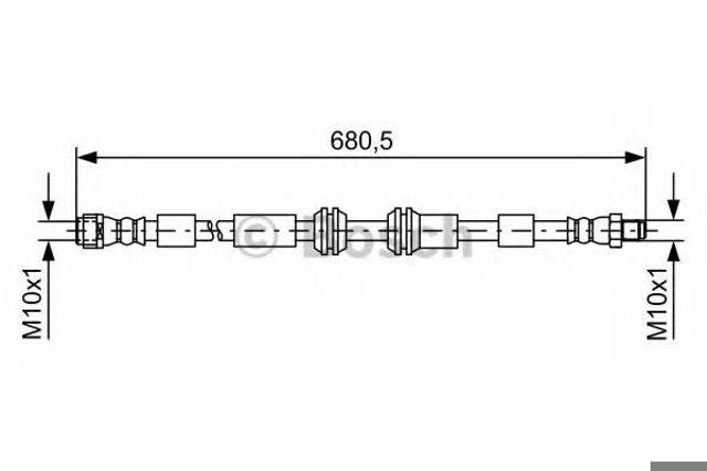 Шланг гальмівний передній A1664200348 MERCEDES