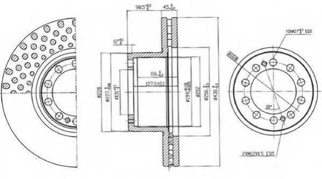 Диск переднього гальма BCR323A BERAL