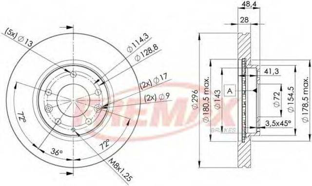 Гальмо дискове переднє BD2063 FREMAX