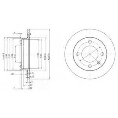 Диск переднього гальма BG2118 DELPHI