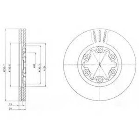 Гальмо дискове переднє BG3559 DELPHI