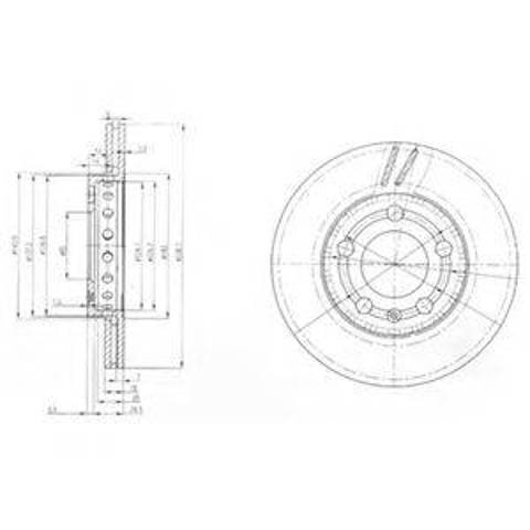 Гальмо дискове переднє BG3695 DELPHI