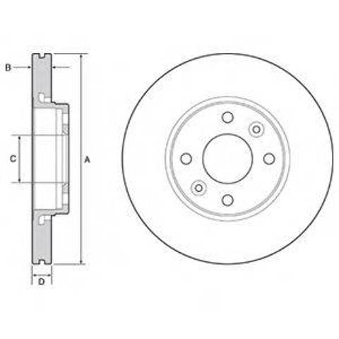 Гальмо дискове переднє BG4459C DELPHI
