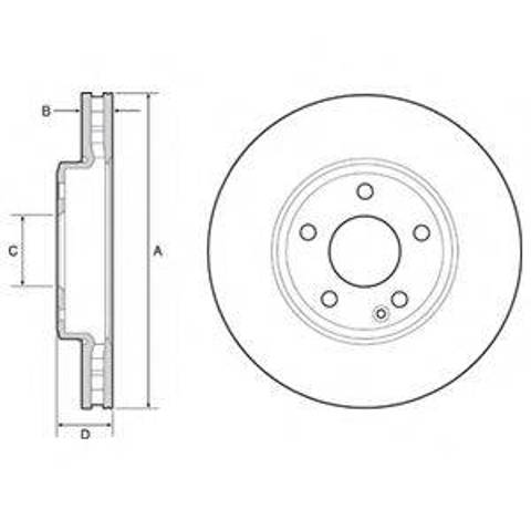 Диск переднього гальма BG4646C DELPHI