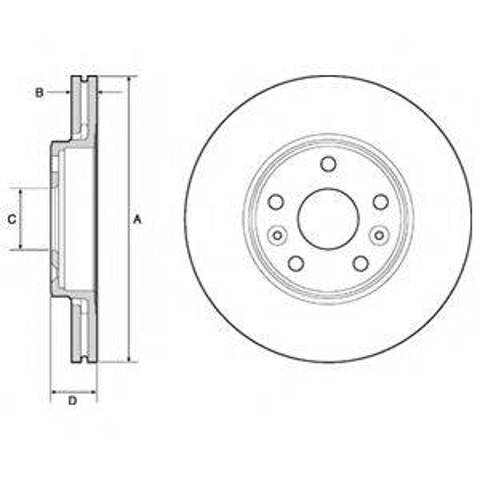 Гальмо дискове переднє BG4667C DELPHI