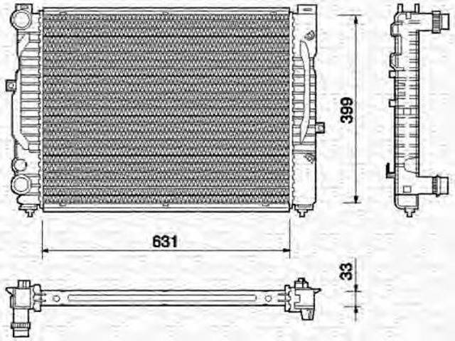 Радіатор охолодження двигуна BM712 MAGNETI MARELLI