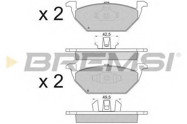 Тормозні колодки BP2835 BREMSI