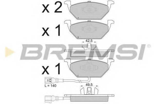 Колодки передні BP2848 BREMSI