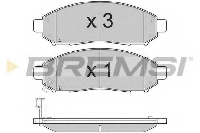 Гальмівні колодки BP3256 BREMSI