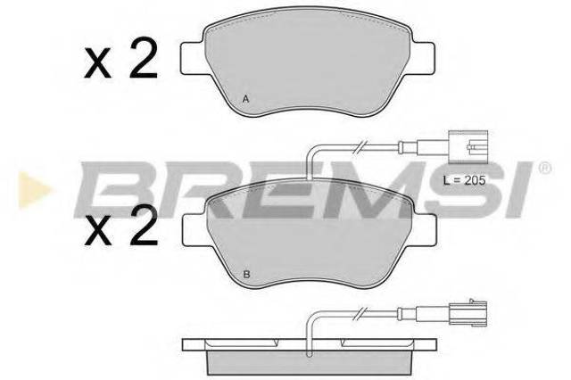 Тормозні колодки BP3425 BREMSI