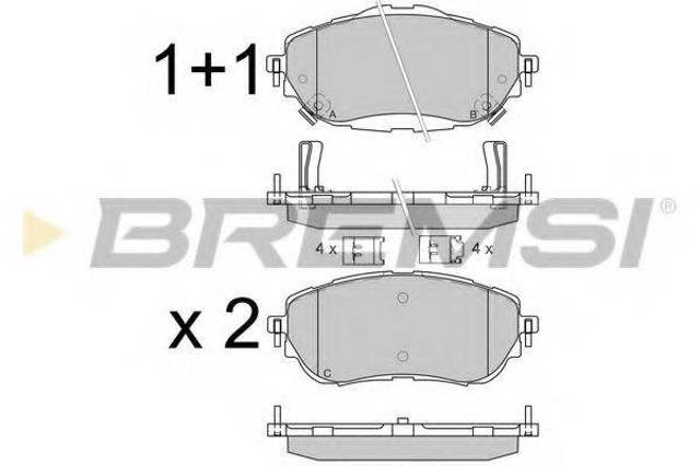 Колодки передні BP3537 BREMSI
