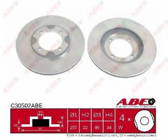 Диск переднього гальма C30502ABE ABE