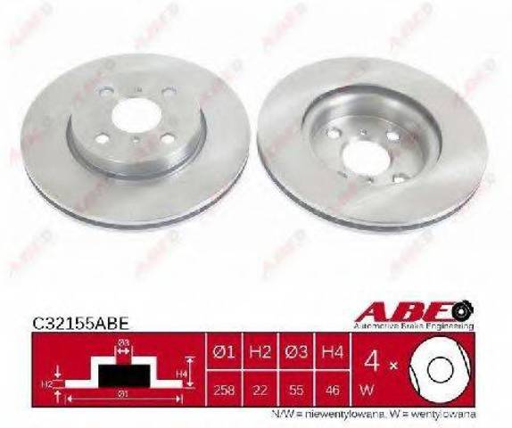 Диск гальмівний передній C32155ABE ABE