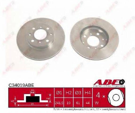 Диск гальмівний передній C34019ABE ABE