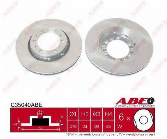 Диск переднього гальма C35040ABE ABE