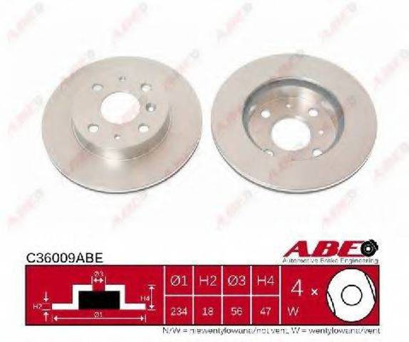 Диск переднього гальма C36009ABE ABE