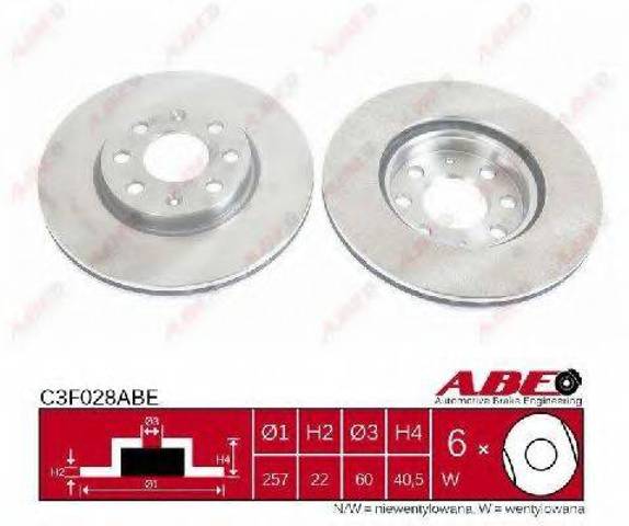 Диск переднього гальма C3F028ABE ABE