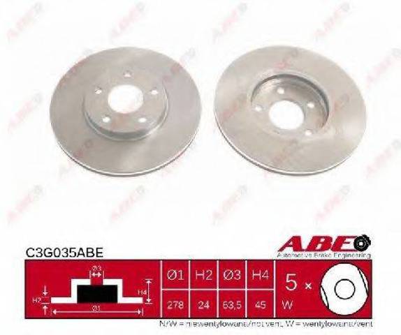 Диск переднього гальма C3G035ABE ABE