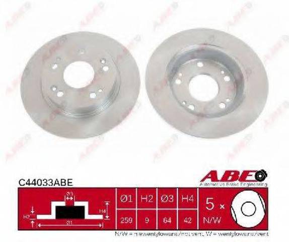 Диск заднього гальма C44033ABE ABE