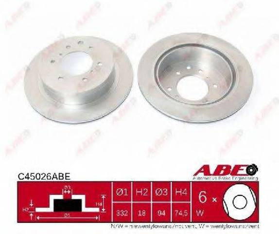 Диск гальмівний задній C45026ABE ABE