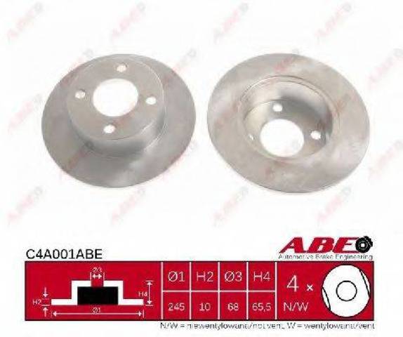Диск заднього гальма C4A001ABE ABE