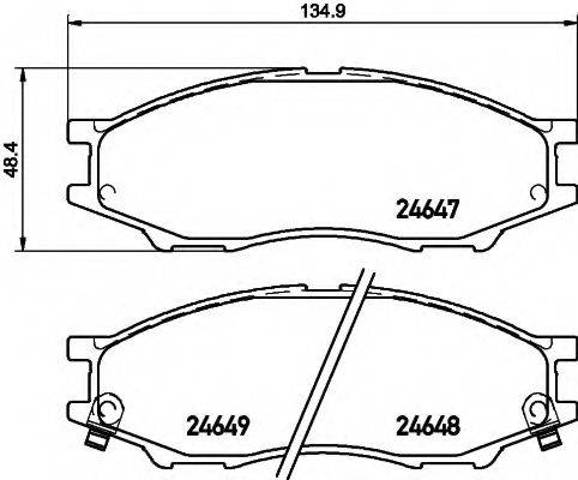 Колодки гальмівні дискові комплект D10606N091 NISSAN